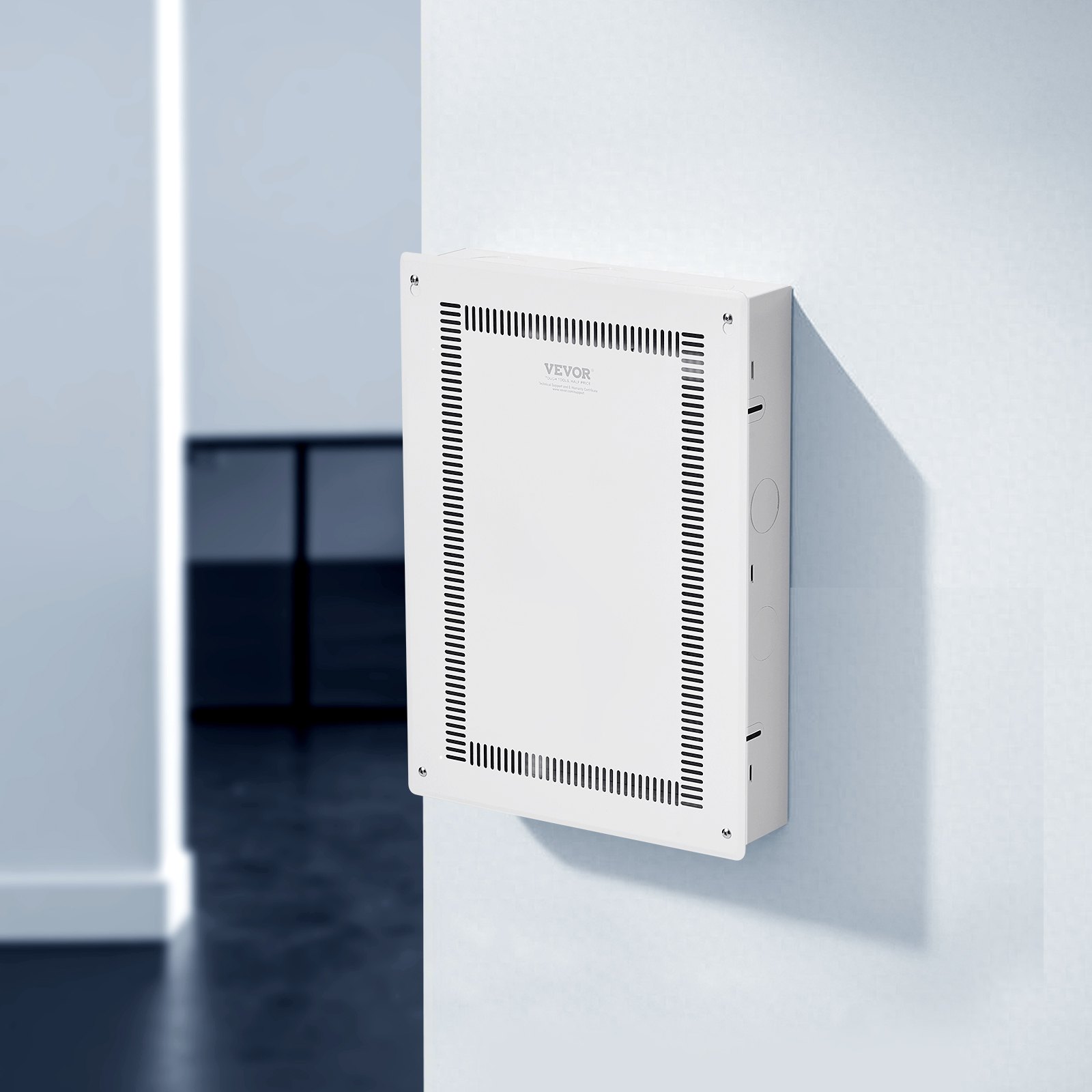 VEVOR Structured Media Enclosure, 20-Inch, Recessed in-Wall Media Box with Cover, Wall-Mount Cable Management Box Kit, Structured Wiring Multi-Media Cabinet, Cold-Rolled Steel, for TV Home Theater