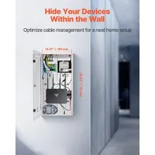 Structured Media Center Enclosure 28 in with Vented Hinged Door Cable Management