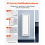Structured Media Enclosure 42 in Recessed in-Wall TV Media Box with Cover