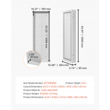 Structured Media Enclosure 42 in Recessed in-Wall TV Media Box with Cover