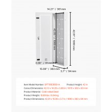 Structured Media Center Enclosure 28 in with Vented Hinged Door Cable Management