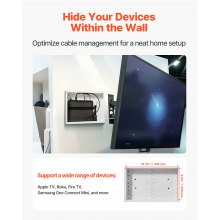 Structured Media Enclosure 9 in Recessed in-Wall TV Media Box with Cover