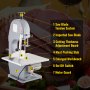 VEVOR Commercial Meat Bone Saw Machine 850W  304 Stainless Steel Worktop Meat Cutting Machine 210mm Saw Wheel Electric Bone Saw with Powerful Pure Copper Motor for Cutting Bone