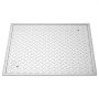 VEVOR Manhole Cover with Frame, 500 x 500mm Square Septic Tank Lid with Base, Heavy-Duty Slip-Resistant Carbon Steel Drain Channel Inspection Access Cover for Pavements Gardens