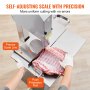 VEVOR Commercial Electric Meat Bandsaw, 850W Stainless Steel Vertical Bone Sawing Machine, Workbeach 23.6" x 18.3", 0.16-9.1 Inch Cutting Thickness, Frozen Meat Cutter with 2 Blades for Rib Pork Beef