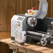 8 Inch 3-Jaw Self-Centering Lathe Chuck with 2 1/4 in-8 Threaded Backing Plate