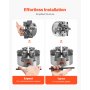 VEVOR 6 in 6-Jaw Self-Centering Lathe Chuck with D1-4 Cam Lock Backing Plate