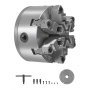 VEVOR 6 in 6-Jaw Self-Centering Lathe Chuck with D1-4 Cam Lock Backing Plate