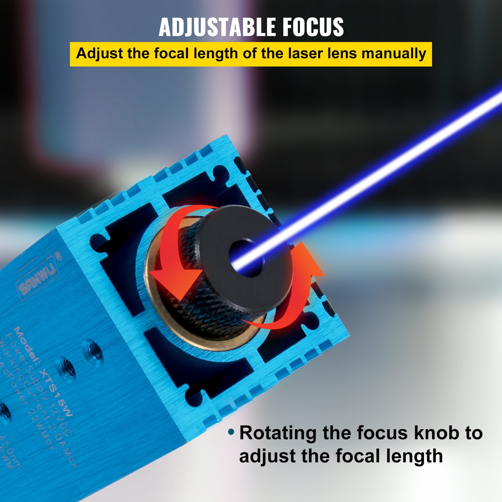 VEVOR Laser Module 5.5w CNC Laser Module 450nm 12V Laser Wavelength Laser Head