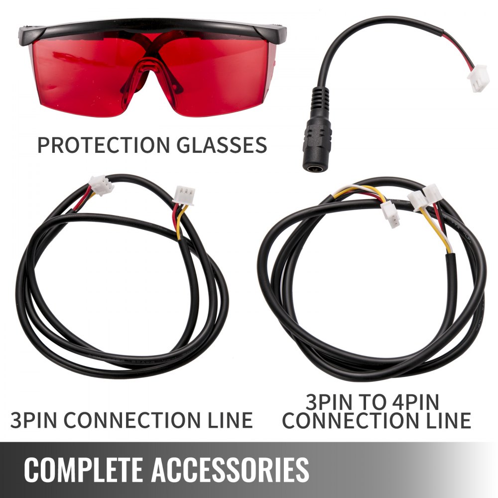 VEVOR 500mw Laser Module, CNC Laser Module 445nm Laser Wavelength 12V Laser Head