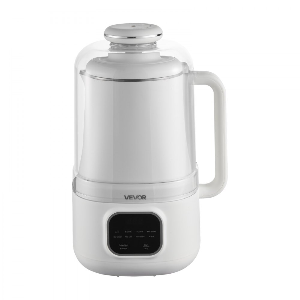 VEVOR 8-in-1 Nut Milk Maker, 34 oz Soy Milk Maker with 200W Blending, for Homemade Oat, Nut, Soy, Juice, Milkshake, Rice Cereal, Plant-Based Beverages with Self-Cleaning, Boil Water, 12-Hour Delay