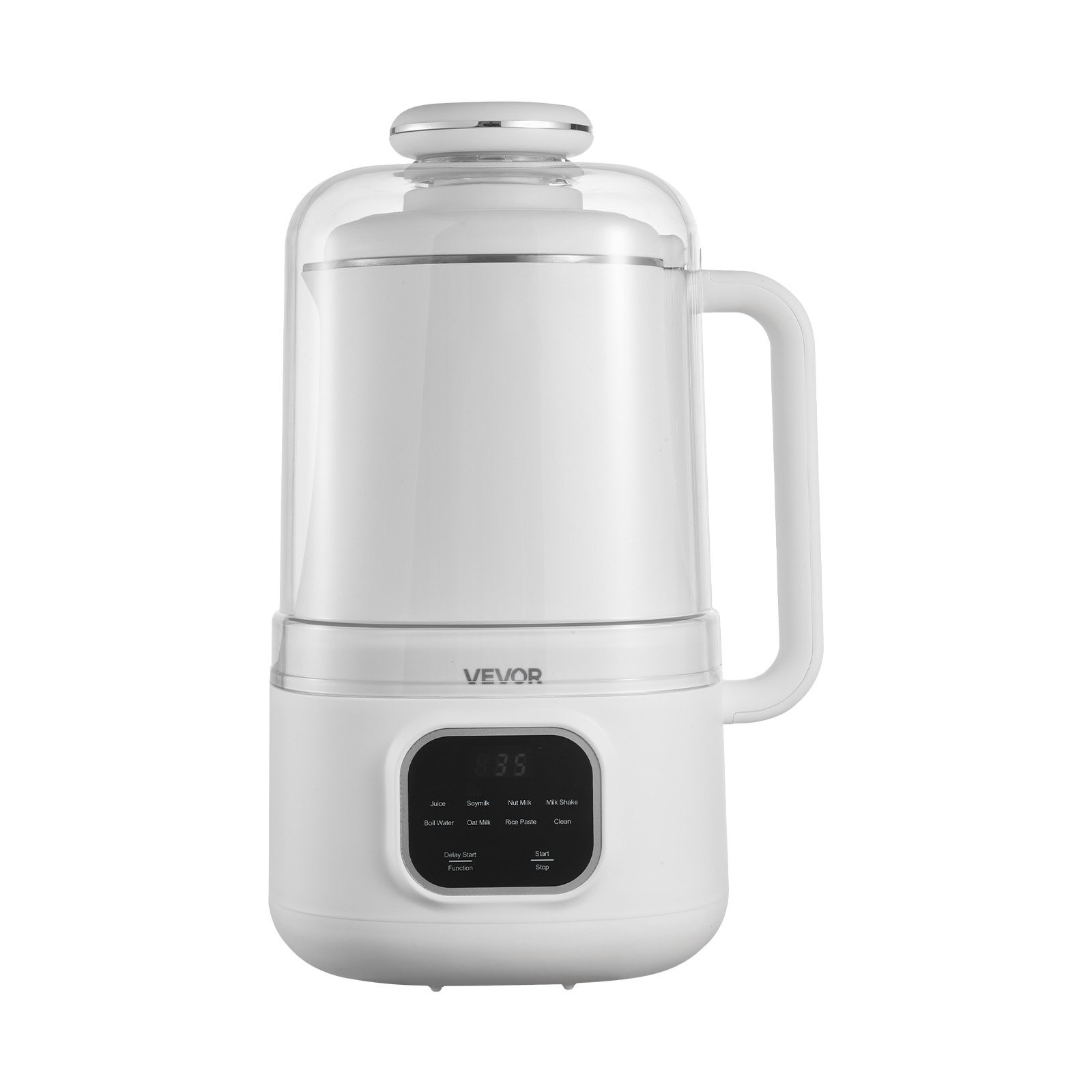 VEVOR 8-in-1 Nut Milk Maker, 34 oz Soy Milk Maker with 200W Blending, for Homemade Oat, Nut, Soy, Juice, Milkshake, Rice Cereal, Plant-Based Beverages with Self-Cleaning, Boil Water, 12-Hour Delay