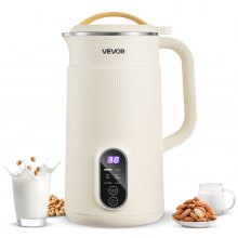 VEVOR 6-in-1 Nut Milk Maker, 20 oz Soy Milk Maker Machine with 6 Blades, for Homemade Oat, Nut, Soy, Juice, Plant-Based and Non Dairy Beverages with High-Temp Self-Cleaning, Boil Water, 12-Hour Delay