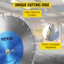 VEVOR Diamond Blade 12" Concrete Saw Blade Wet or Dry Segmented Cutting Wheel Masonry Wet Saw Blade General Purpose Power Saw 0.47in Tall Segment Blade Diamond Blades for Concrete Brick Block Masonry