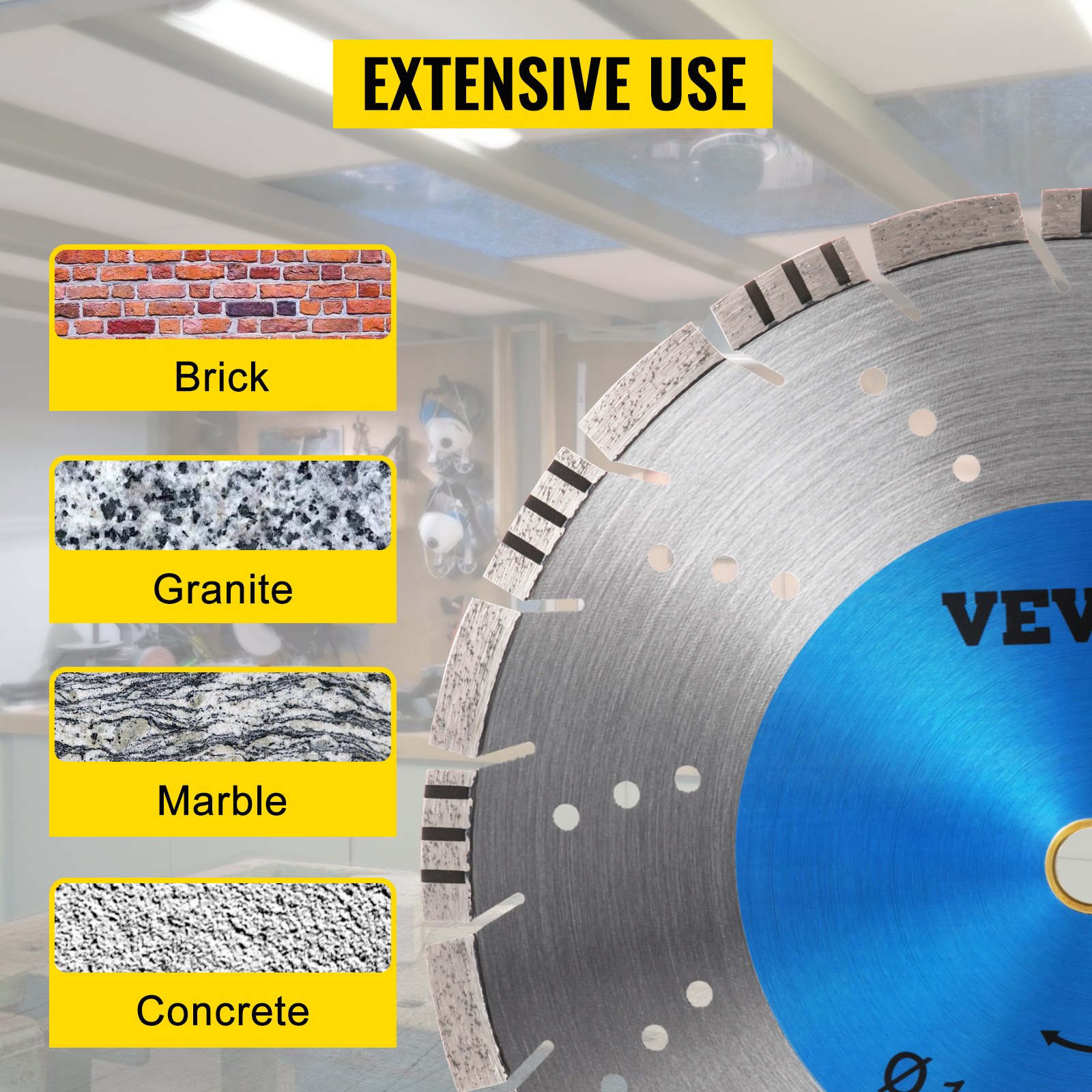 VEVOR 14" 356mm Premium Speedy Laser Welded Diamond Saw Blade Demo Saw Blade