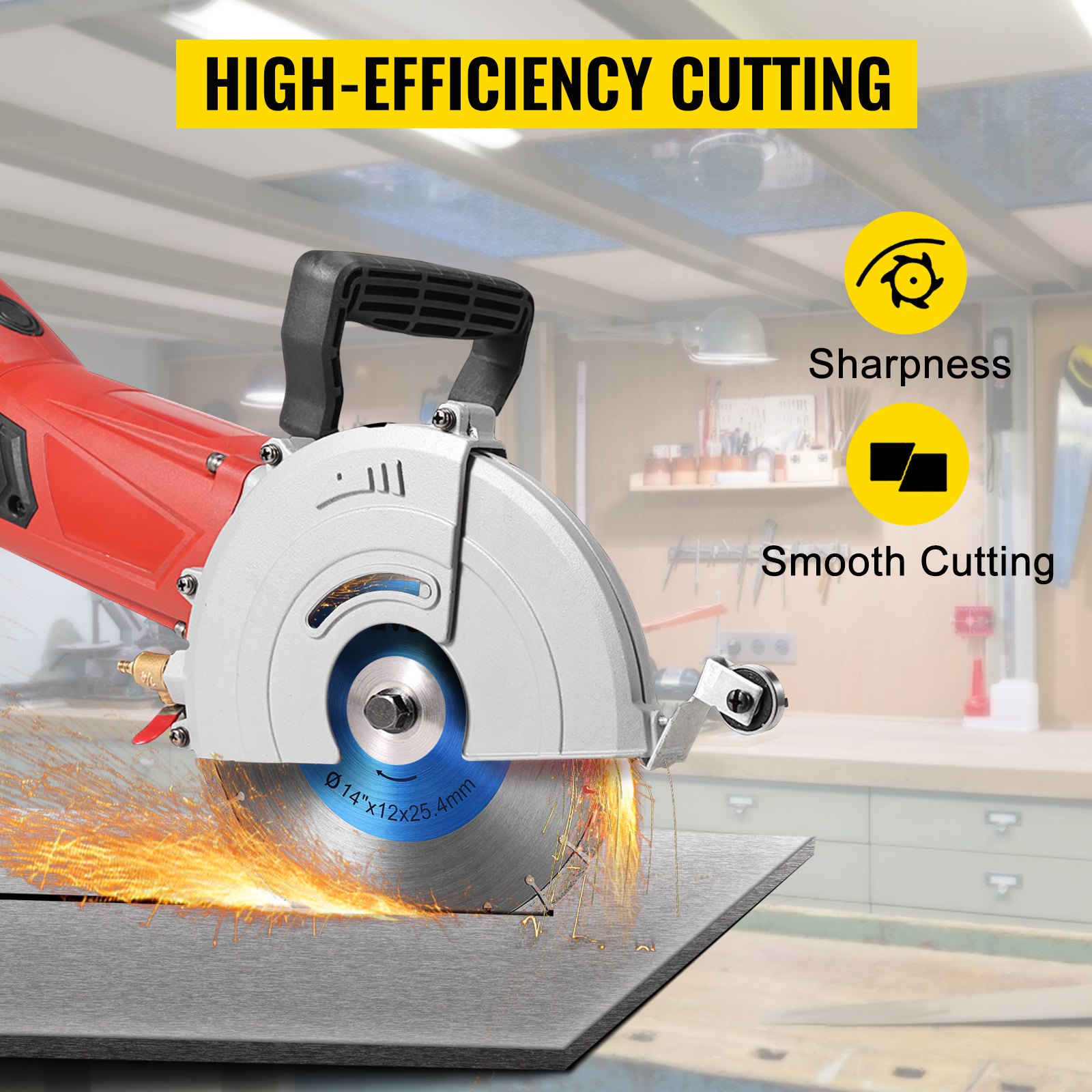 VEVOR 14" 356mm Laser Welded Diamond Saw Blade Demo Concrete Masonry Brick