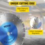 VEVOR Diamond Blade 14" Concrete Saw Blade Wet or Dry Segmented Cutting Wheel Masonry Wet Saw Blade General Purpose Power Saw 0.47in Tall Segment Blade Diamond Blades for Concrete Brick Block Masonry