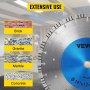 VEVOR Diamond Blade 14" Concrete Saw Blade Wet or Dry Segmented Cutting Wheel Masonry Wet Saw Blade General Purpose Power Saw 0.47in Tall Segment Blade Diamond Blades for Concrete Brick Block Masonry