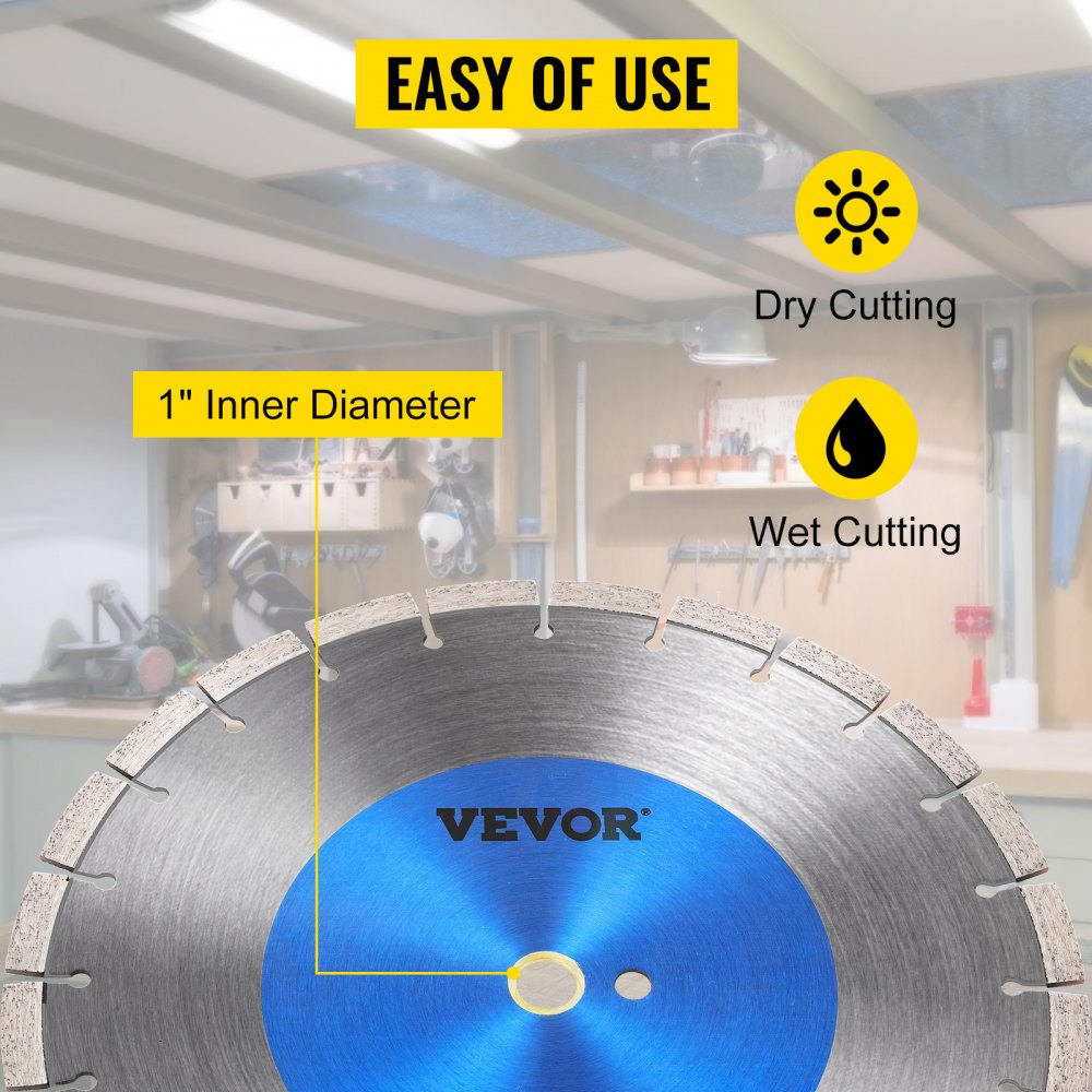 VEVOR 18in 457mm Diamond Blade Concrete Saw Blade 25.4mm for Concrete Tile