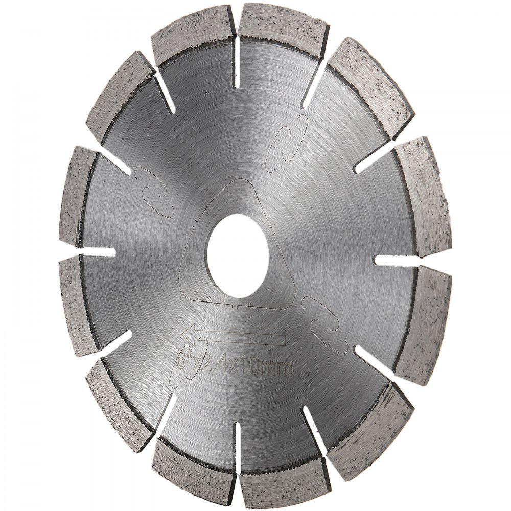 VEVOR Soff-Cut Diamond Blade 6" Concrete Saw Blade 4-Pack Masonry Wet Saw Blade Laser Welding Concrete Blade Dry Wet Cutting Diamond Blades for Cutting w/Soft Bond Tile Marble Stone Concrete Asphalt