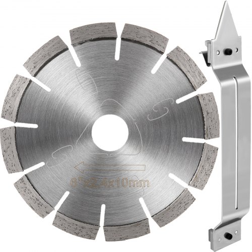 VEVOR Soff-cut Diamond Blade 6" Concrete Saw Blade 1-Pack Masonry Wet Saw Blade with a Skid Plate Concrete Blade Laser Welding Diamond Blades for Cutting with Soft Bond Tile Marble Concrete Asphalt