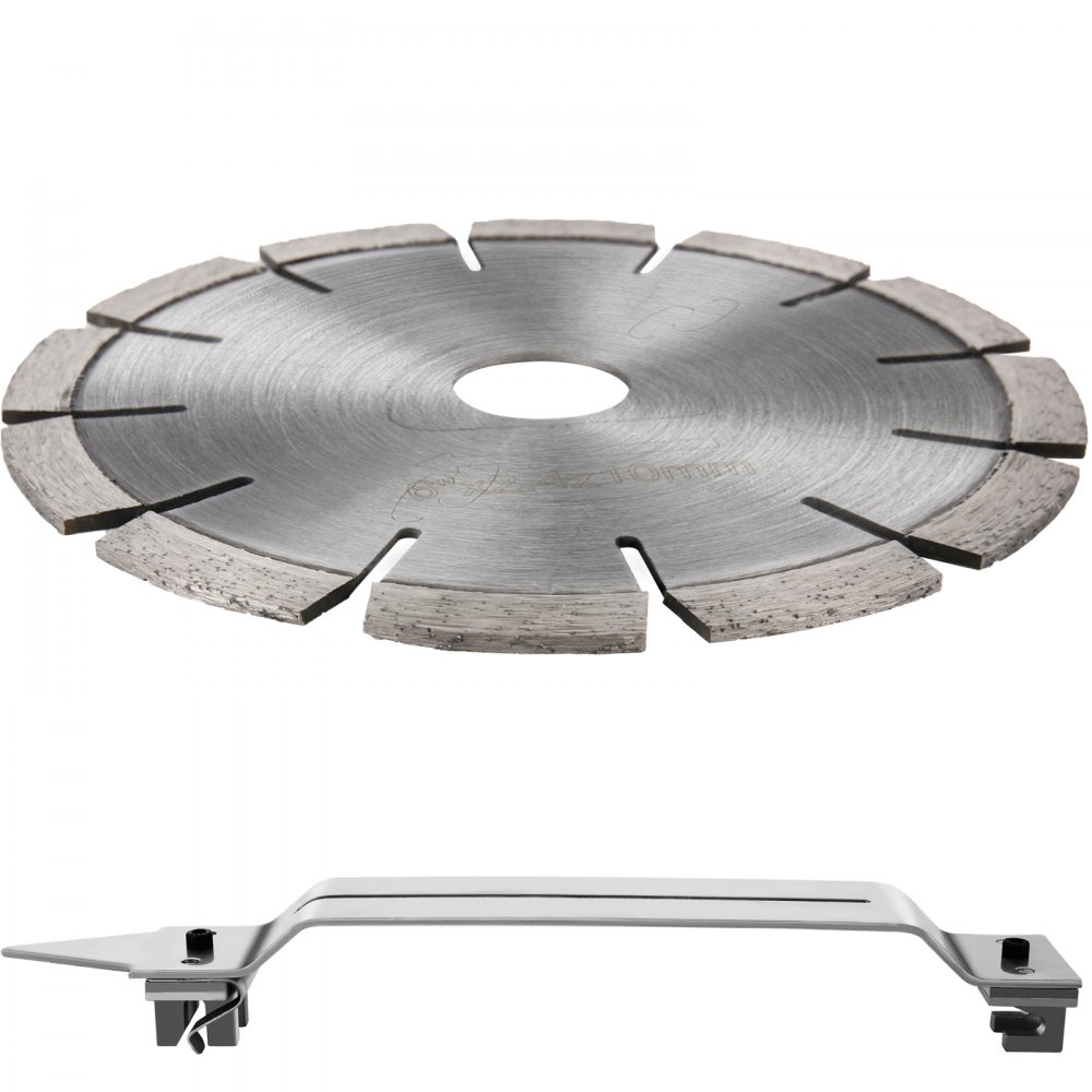 VEVOR Hoja de diamante de corte suave Hoja de sierra para concreto de 6" Paquete de 1 hoja de sierra húmeda para mampostería con placa deslizante Hoja para concreto Hojas de diamante para soldadura láser para cortar con baldosas de unión blanda Mármol Concreto Asfalto
