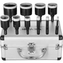 VEVOR Diamond Core Drill Bit Set, 10 PCS 6/10/12/20/25/30/35/40/45/50mm Diamond Hole Saw Kit, Triangular Shank, with Storage Case for Dry and Wet, Diamond Drill Bits for Tile Ceramic Porcelain
