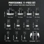 VEVOR Diamond Core Drill Bit Set, 11 PCS 6/8/10/20/25/28/32/35/45/50/65mm Diamond Hole Saw Kit, with 5/8"-11 Connector and Storage Case, for Dry and Wet, Diamond Drill Bits for Ceramic Tile
