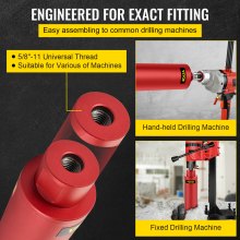 VEVOR Dry Diamond Core Drill 2.5"/ 63mm Dia. Hole Cutter for Concrete Masonry