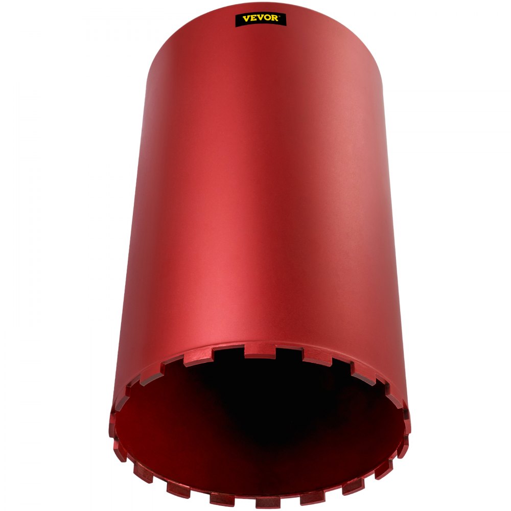 red VEVOR diamond core drill bit with sharp cutting edges.