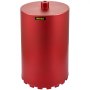 red cylindrical VEVOR diamond core drill bit with notched edge and central connector.