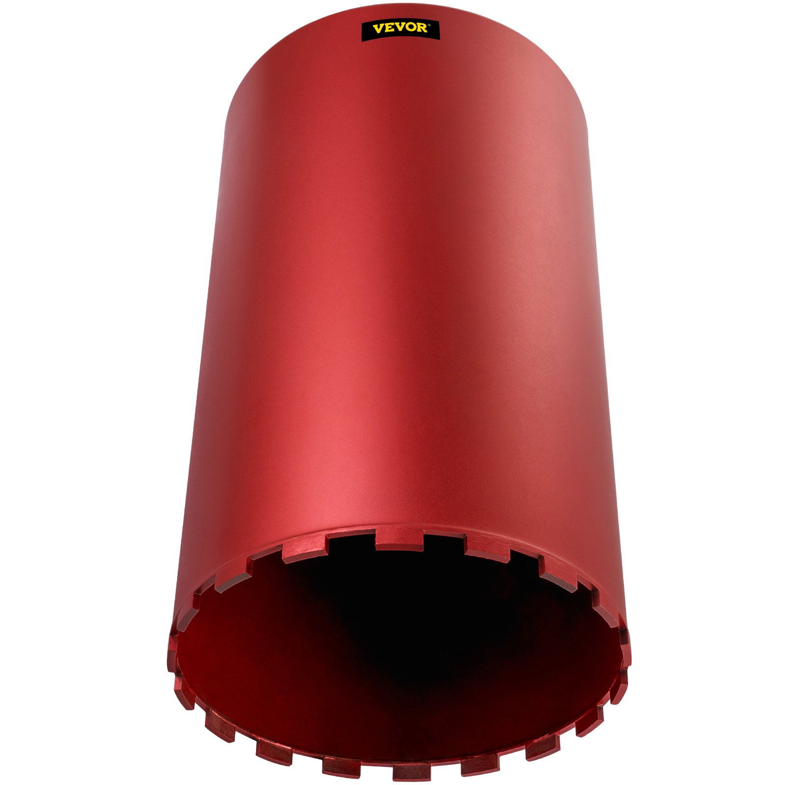 red VEVOR diamond core drill bit with sharp cutting edges.