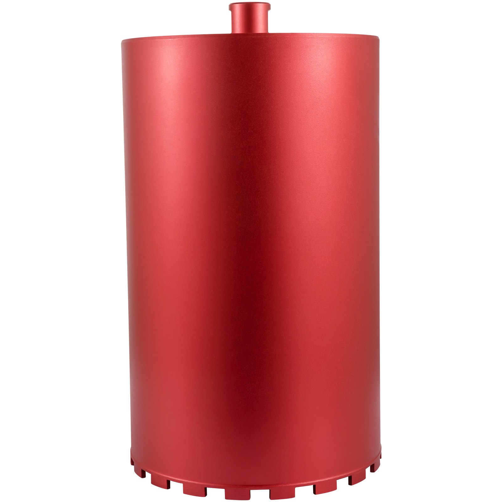red VEVOR diamond core drill bit with cylindrical design and smooth finish.