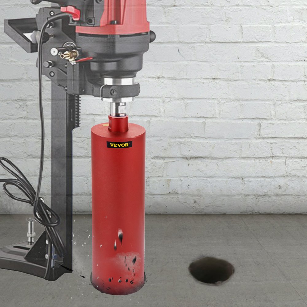 VEVOR Diamond Core Drill, 4"/101mm Diameter Core Drill Bit, 14"/355mm Concrete Core Drill Bit, 5/8"-11 Thread Core Bit, Dry/Wet Drill Core Bits with a Blade, Diamond Wet Coring Bit For Concrete