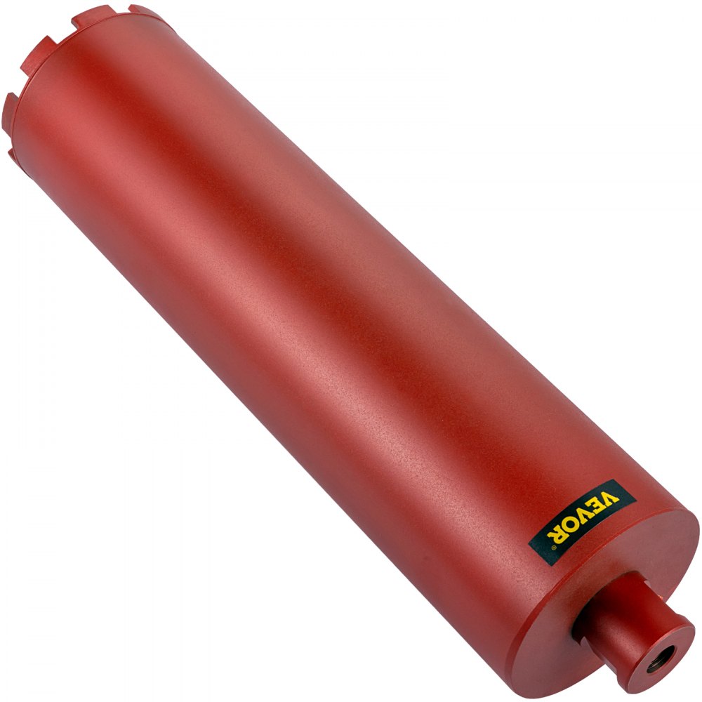 VEVOR Diamond Core Drill, 4"/101mm Diameter Core Drill Bit, 14"/355mm Concrete Core Drill Bit, 5/8"-11 Thread Core Bit, Dry/Wet Drill Core Bits with a Blade, Diamond Wet Coring Bit For Concrete