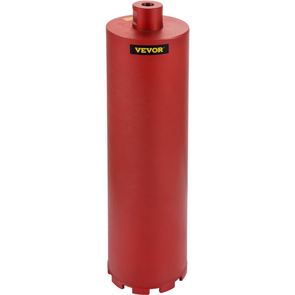 VEVOR Diamond Core Drill, 4"/101mm Diameter Core Drill Bit, 14"/355mm Concrete Core Drill Bit, 5/8"-11 Thread Core Bit, Dry/Wet Drill Core Bits with a Blade, Diamond Wet Coring Bit For Concrete Brick