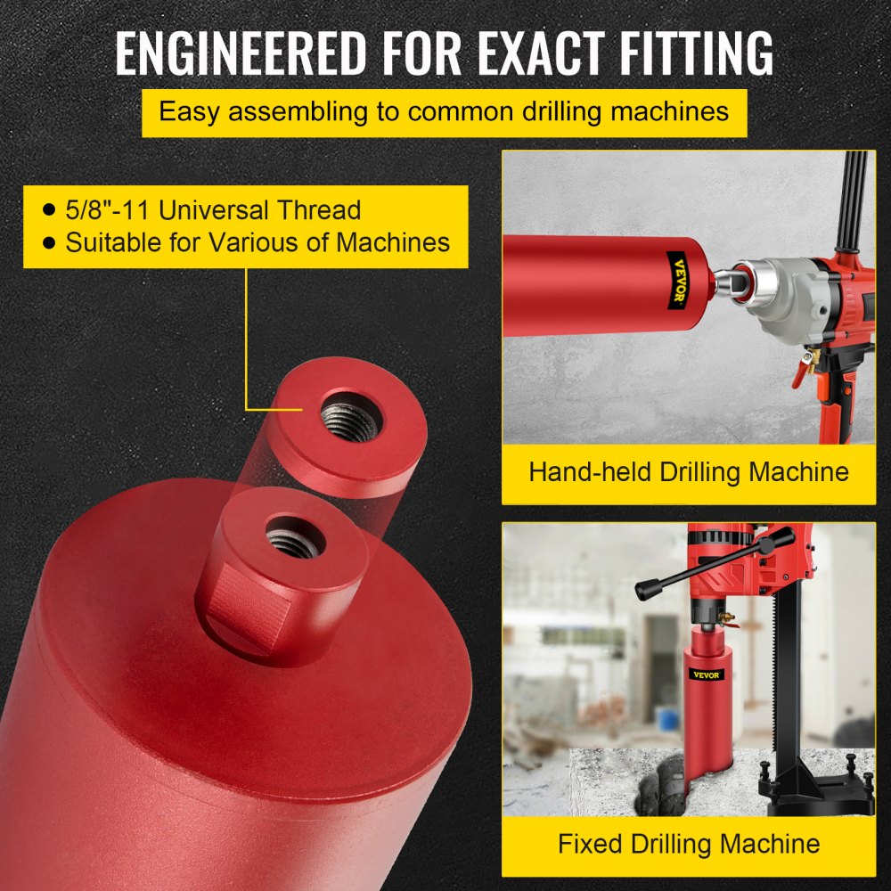 VEVOR Dry Diamond Core Drill 5"/127mm Dia. Hole Cutter for Concrete Masonry