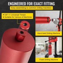 VEVOR Diamond Core Drill, 8"/203mm Diameter Core Drill Bit, 14"/355mm Concrete Core Drill Bit, 5/8"-11 Thread Core Bit, Dry/Wet Drill Core Bits w/a Blade, Diamond Wet Coring Bit For Concrete Brick