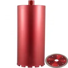 VEVOR Diamond Core Drill, 8"/203mm Diameter Core Drill Bit, 14"/355mm Concrete Core Drill Bit, 5/8"-11 Thread Core Bit, Dry/Wet Drill Core Bits w/a Blade, Diamond Wet Coring Bit For Concrete Brick