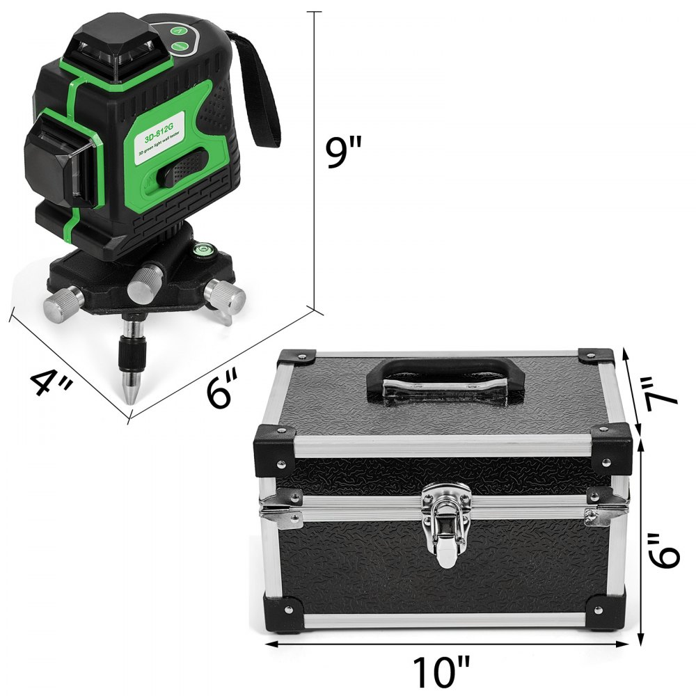 3d Laser Green Level Self Leveling 12 Lines 360 Rotary Vertical Horizontal Cross