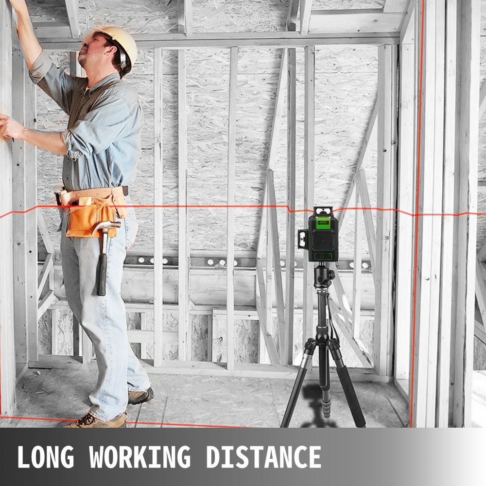 AU 80X 360° 3D Green 12 Line Laser Level Auto Leveling 40M Outdoor Cross Measure