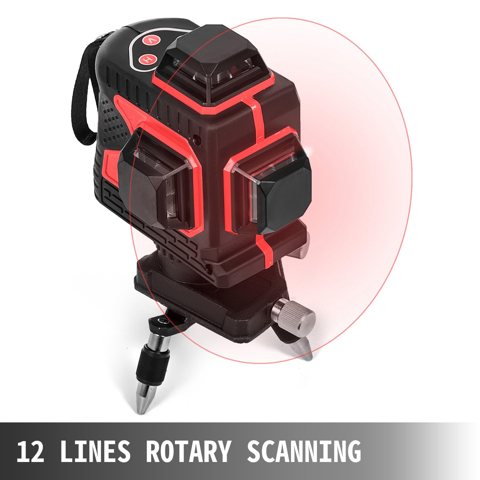 12 Line 360° Rotary Laser Level Red Beam Tripod Automatic Accurate