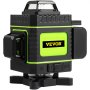 VEVOR Cross Line Laser Level, 4 x 360° Four Plane Switchable Lines, 131FT Green Beam, Self Leveling & Tilt Leveling Laser Level, 360° Magnetic Base & Mini Tripod Base Included, for Home Decoration