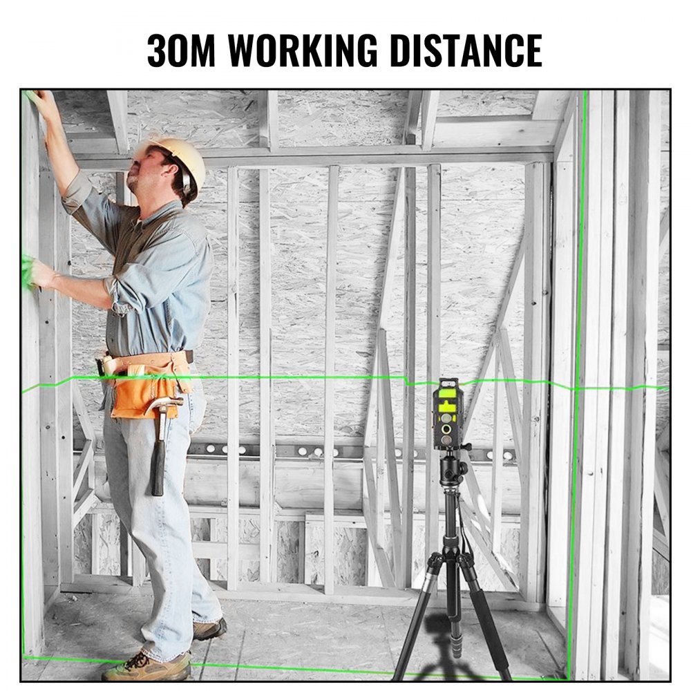 Laser Level Green Beam 360° Rotary Automatic IP54 Water-Proof Accurate NEWEST