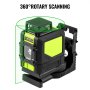 Laser Level Green Beam 360° Rotary Automatic IP54 Water-Proof Accurate NEWEST