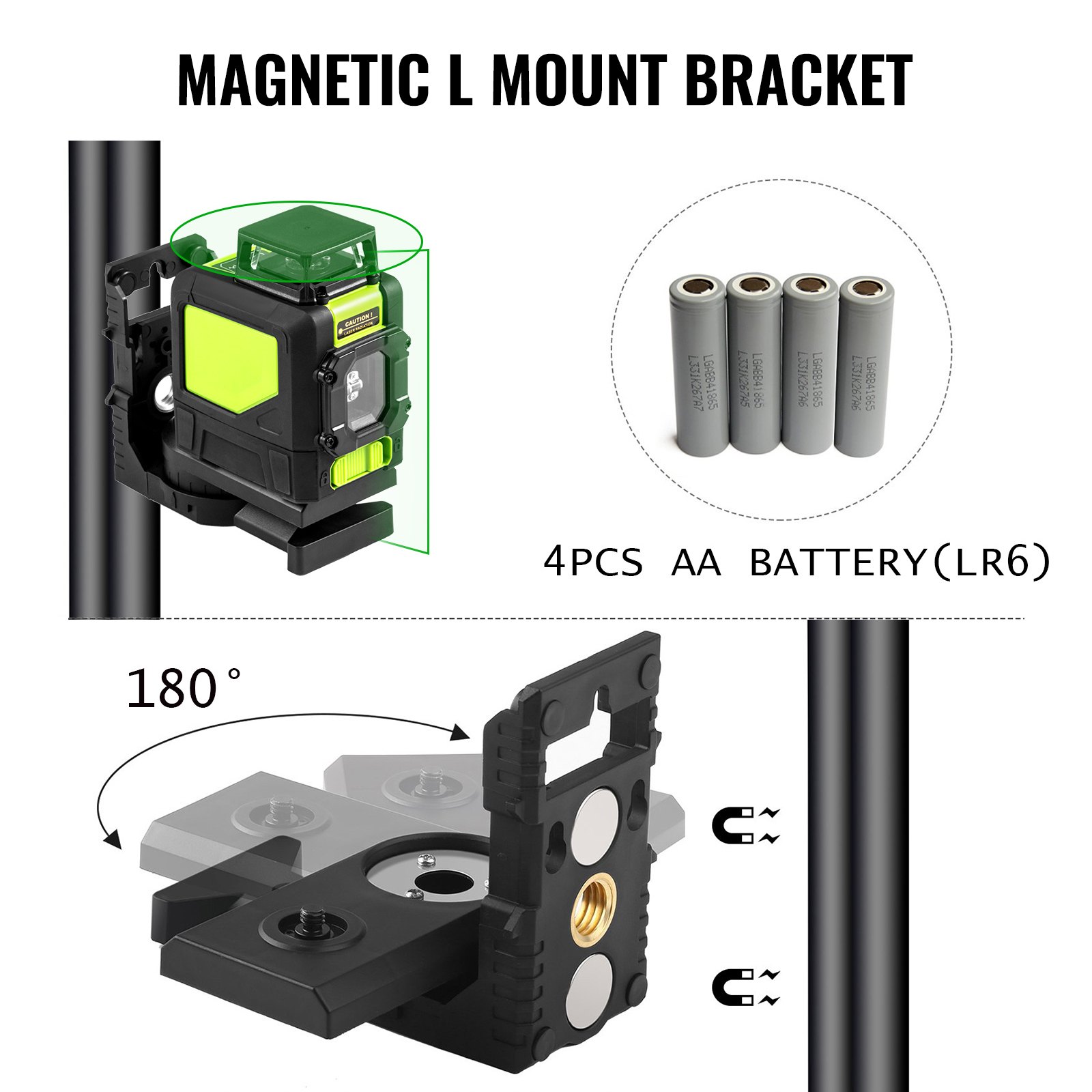 Laser Level Green Beam 360° Rotary Automatic IP54 Water-Proof Accurate NEWEST