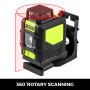 3D 360° Rotary 5 Line Laser Self Leveling Vertical Horizontal Level Kit Red