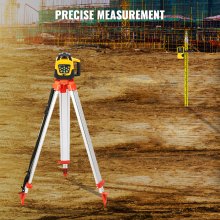 Vevor Rotary Green Laser Kit 500m+1.65m Aluminum Tripod+5m Laser Level Staff