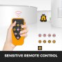 VEVOR Digital Self-Leveling Rotary Laser Kit Red Beam Precise Construction 500M Range with Remote Control & Receiver