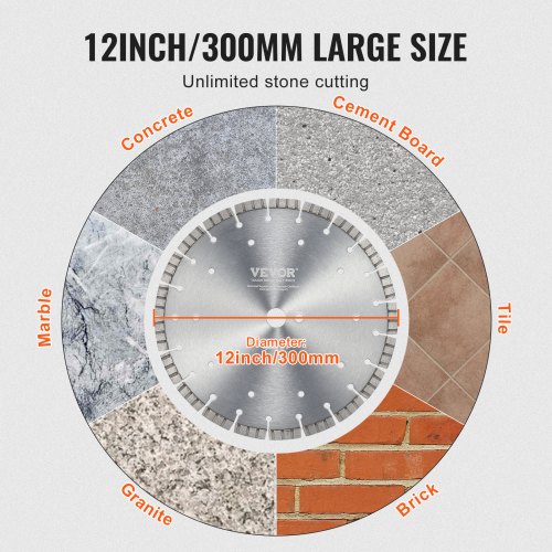 VEVOR Diamantcirkelzaagblad Betonmes 350 Mm Nat Of Droog Diamantsegmentzaagblad 12 Met Platte Tand Universele Middengatdiameter 1 25 4 950197160 VEVOR Diamantcirkelzaagblad Betonmes 350 Mm Nat Of Droog Diamantsegmentzaagblad 12 Met Platte Tand Universele Middengatdiameter 1 25 4 950197160